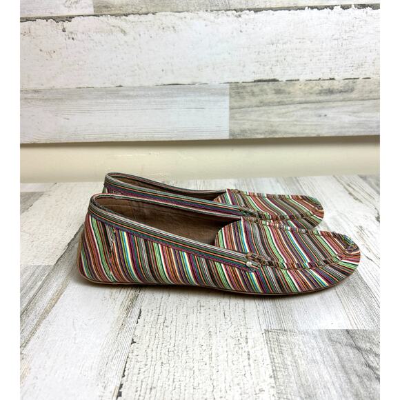 Aerosoles women's 9 Bleeker striped leather slip on driving loafer shoe new - Picture 6 of 8